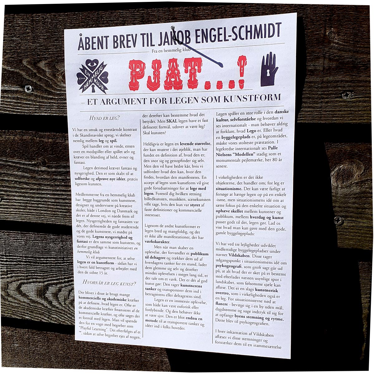 Åbent brev til kulturministeren